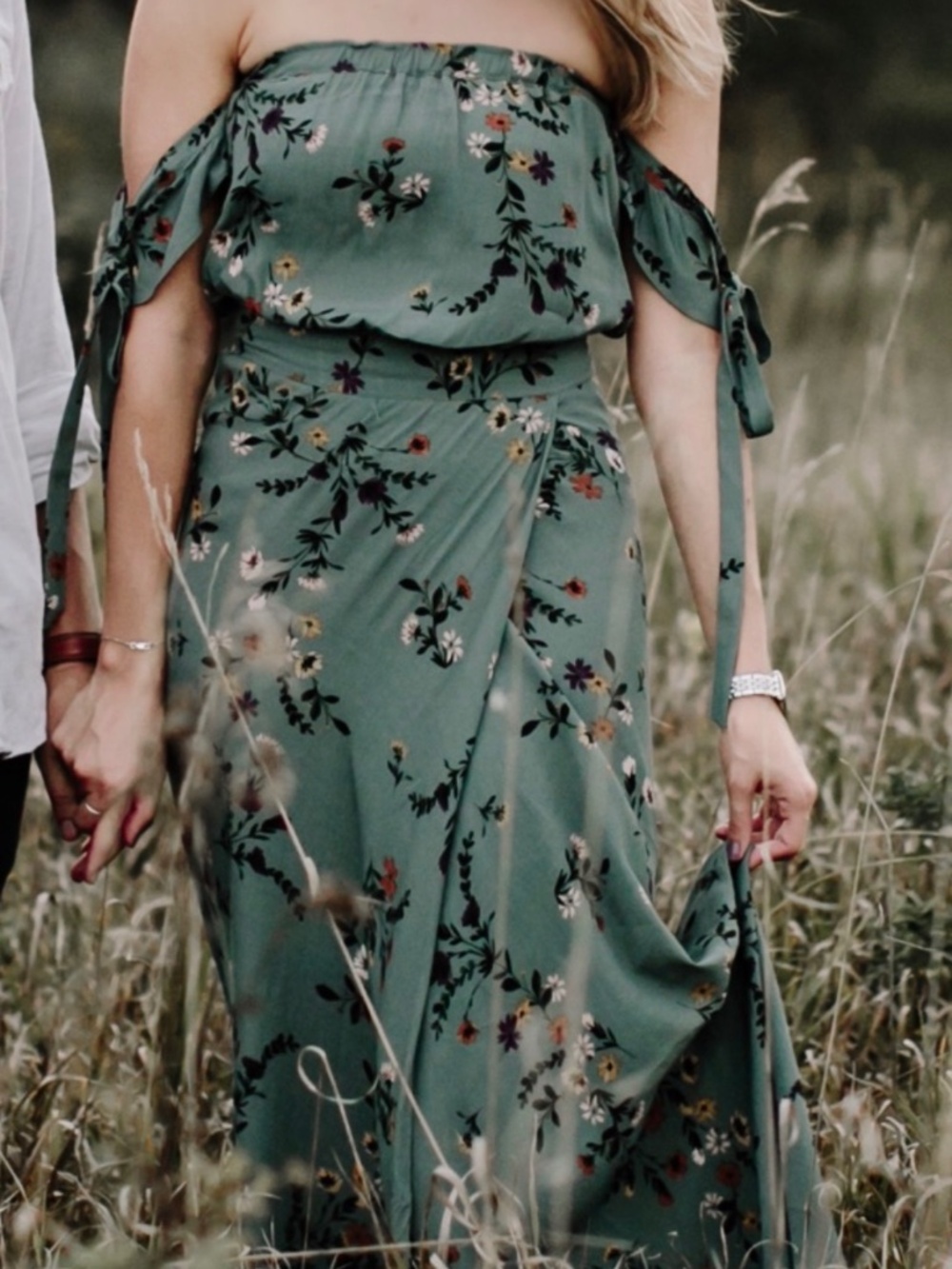Floral Off the Shoulder Maxi Dress